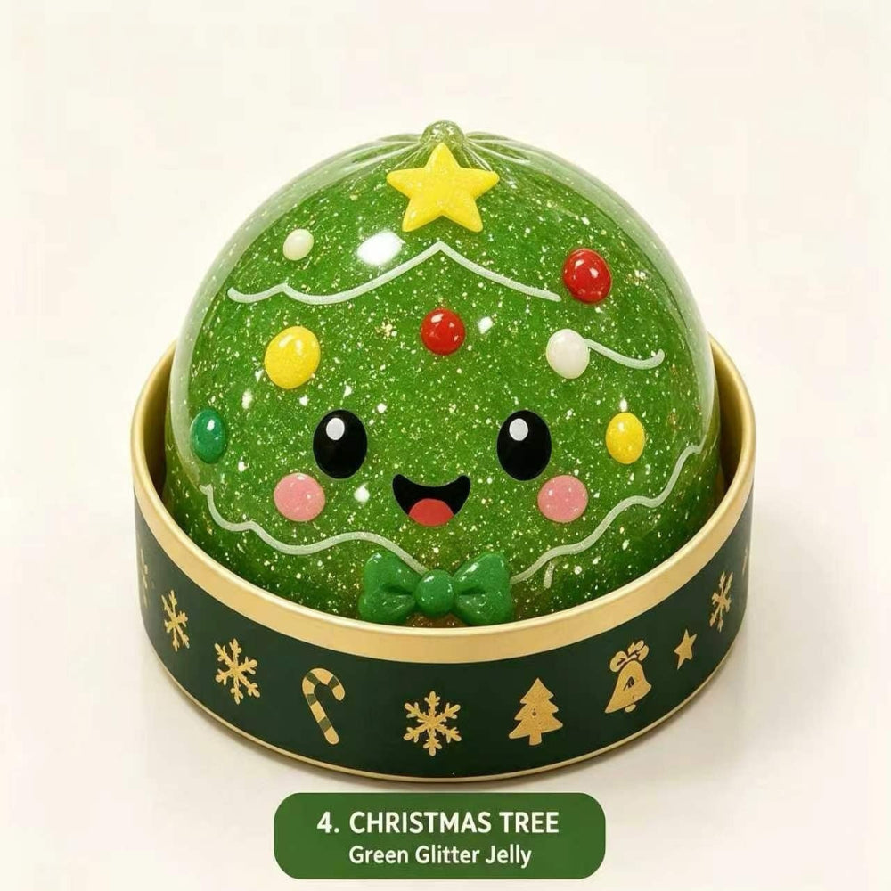 Christmas Dumpling Squishies with Steamer Box 6pcs Squeeze Fidget Toys Blind Box Collectible Gift