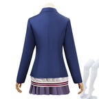 Women Aira Shiratori Costume Blue Uniform Full Set for Dress Up Party