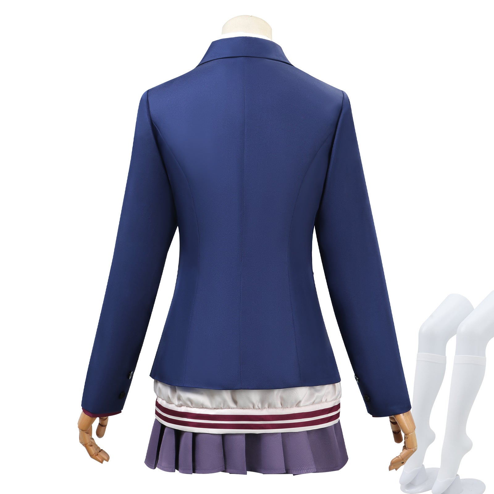 Women Aira Shiratori Costume Blue Uniform Full Set for Dress Up Party