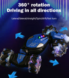 2.4G RC Stunt Car 360° Rotation 4WD Twist Spray Car Dual Control Climbing Car With Light