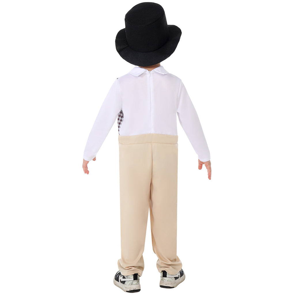 Boys 100th Day of School Outfit Kids Grandpa Costume Old Man Dress Up Suit