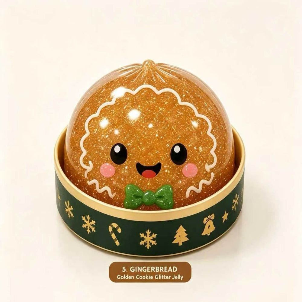 Christmas Dumpling Squishies with Steamer Box 6pcs Squeeze Fidget Toys Blind Box Collectible Gift