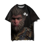 Black Myth: Wukong Tees Game Unisex Cosplay T-shirt  Black Myth Daily Shirt for Men and Women