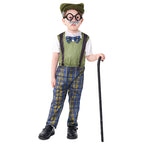 Boys 100 Days of School Outfit Kids Jumpsuit Hat Glasses Beard and Walking Stick Full Set