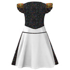 Girls Pop Star Costume Black Fashion Dress and Bag for Dress Up Party Daily Wear