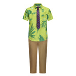 Nick Costume Fox Green Shirt Pants Wig Tail and Headband Full Set for Cosplay Party