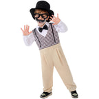 Boys 100th Day of School Outfit Kids Grandpa Costume Old Man Dress Up Suit