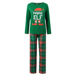 Matching Family Christmas Pajamas Unisex Green Elf Pjs Set for Kids and Adults