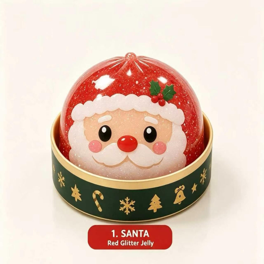 Christmas Dumpling Squishies with Steamer Box 6pcs Squeeze Fidget Toys Blind Box Collectible Gift