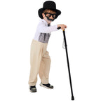 Boys 100th Day of School Outfit Kids Grandpa Costume Old Man Dress Up Suit