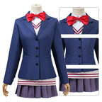 Women Aira Shiratori Costume Blue Uniform Full Set for Dress Up Party