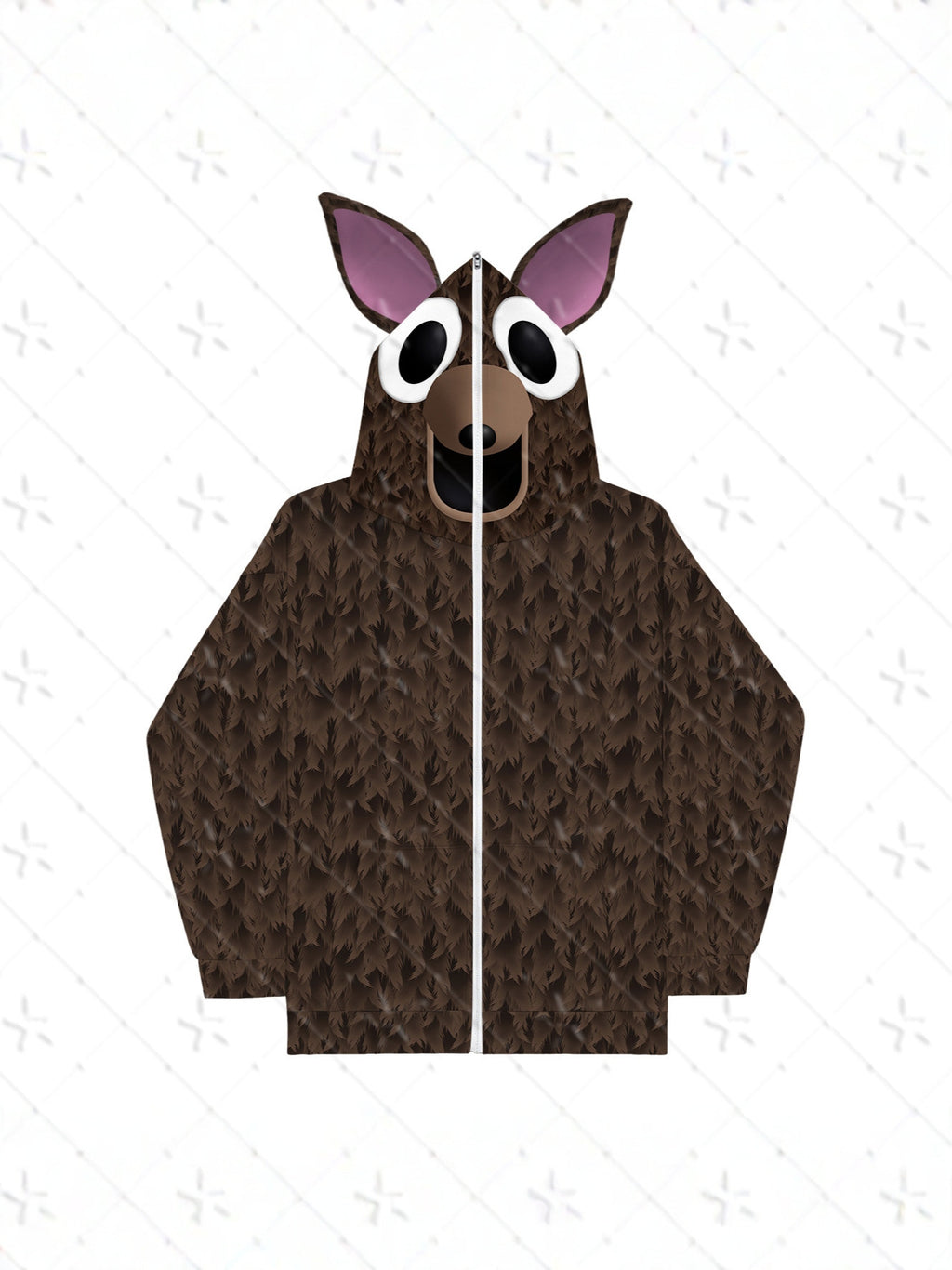 Horror Deer Hooded Sweatshirt and Pants Set Game Player Monster Tracksuit with Plus Size
