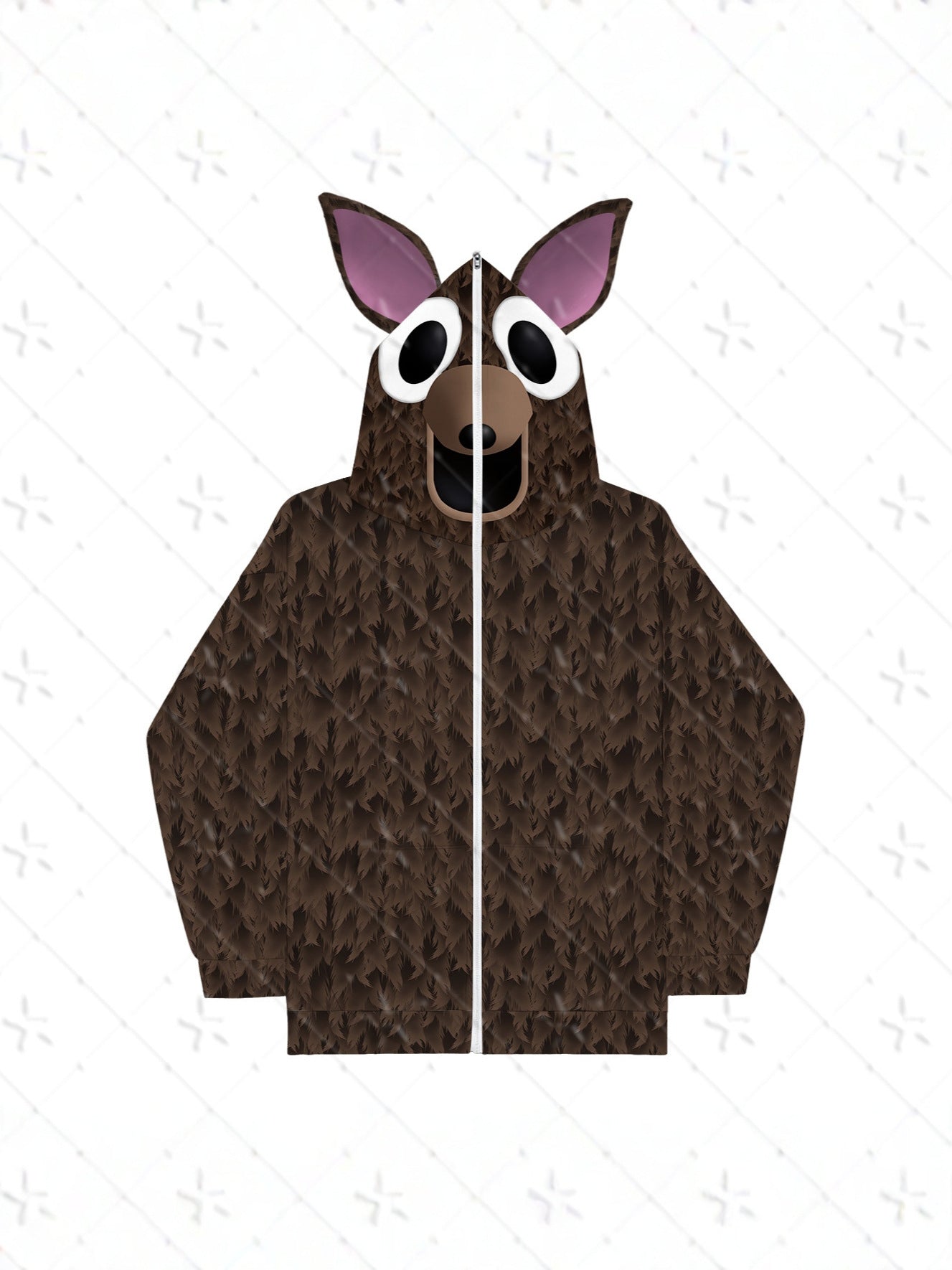 Horror Deer Hooded Sweatshirt and Pants Set Game Player Monster Tracksuit with Plus Size