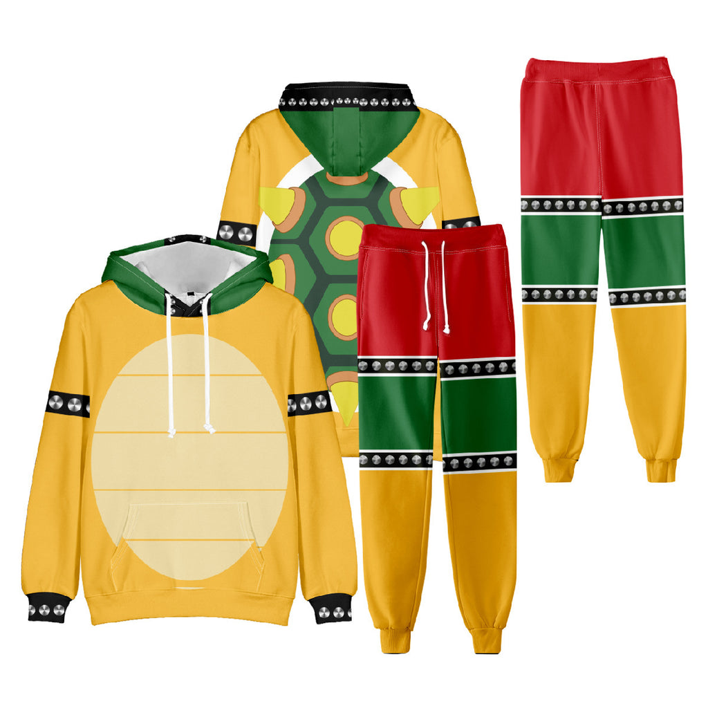 Demon Turtle King Tracksuit Yellow Monster Hooded Sweatshirt and Pants Suit