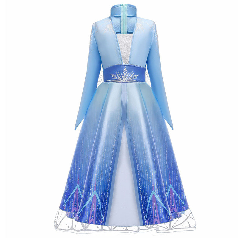 Kids Elsa Dress Cosplay Princess Dress Girls Queen Party Dress Up Costume