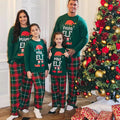 Matching Family Christmas Pajamas Unisex Green Elf Pjs Set for Kids and Adults