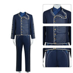 Mens Prince Costume Navy Tops Pants and Shirt Suit Cosplay Outfit
