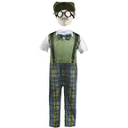 Boys 100 Days of School Outfit Kids Jumpsuit Hat Glasses Beard and Walking Stick Full Set