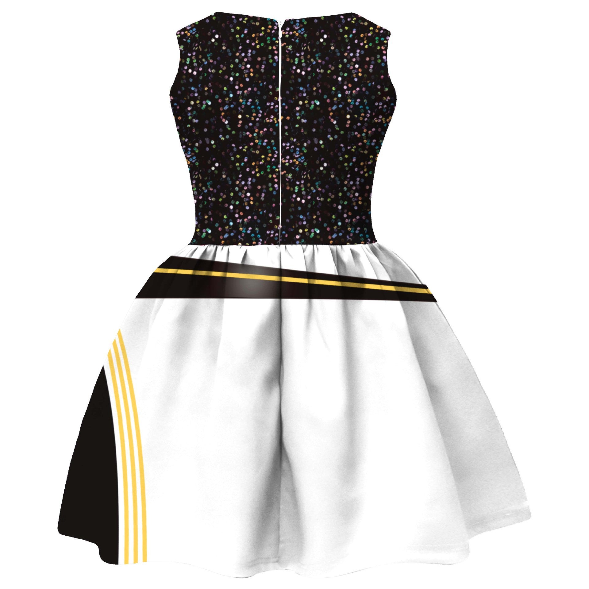 Girls Black Ball Gown Cute Stage Performance Dress and Bag Suit for 4T-10 Years