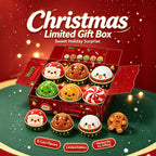 Christmas Dumpling Squishies with Steamer Box 6pcs Squeeze Fidget Toys Blind Box Collectible Gift