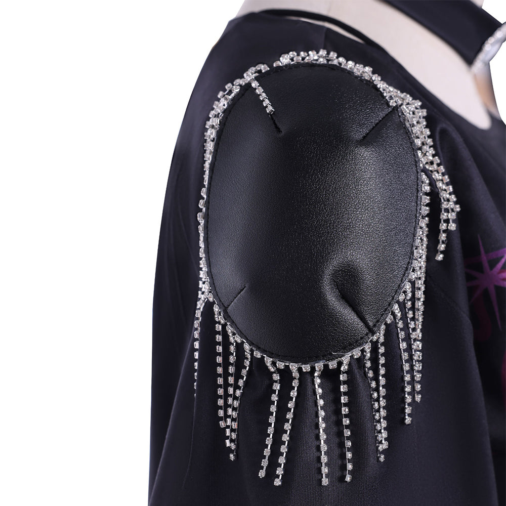 Kids Adults Pop Idol Costume Pop Star Cosplay Outfit Shirt Skirt and Accessories for Halloween Carnival