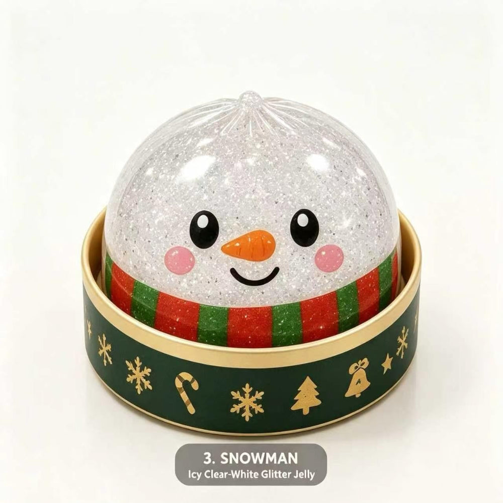 Christmas Dumpling Squishies with Steamer Box 6pcs Squeeze Fidget Toys Blind Box Collectible Gift
