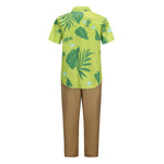 Nick Costume Fox Green Shirt Pants Wig Tail and Headband Full Set for Cosplay Party