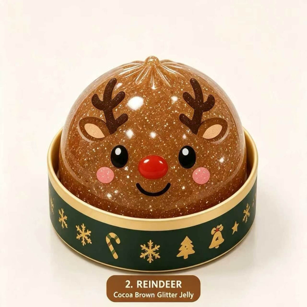 Christmas Dumpling Squishies with Steamer Box 6pcs Squeeze Fidget Toys Blind Box Collectible Gift