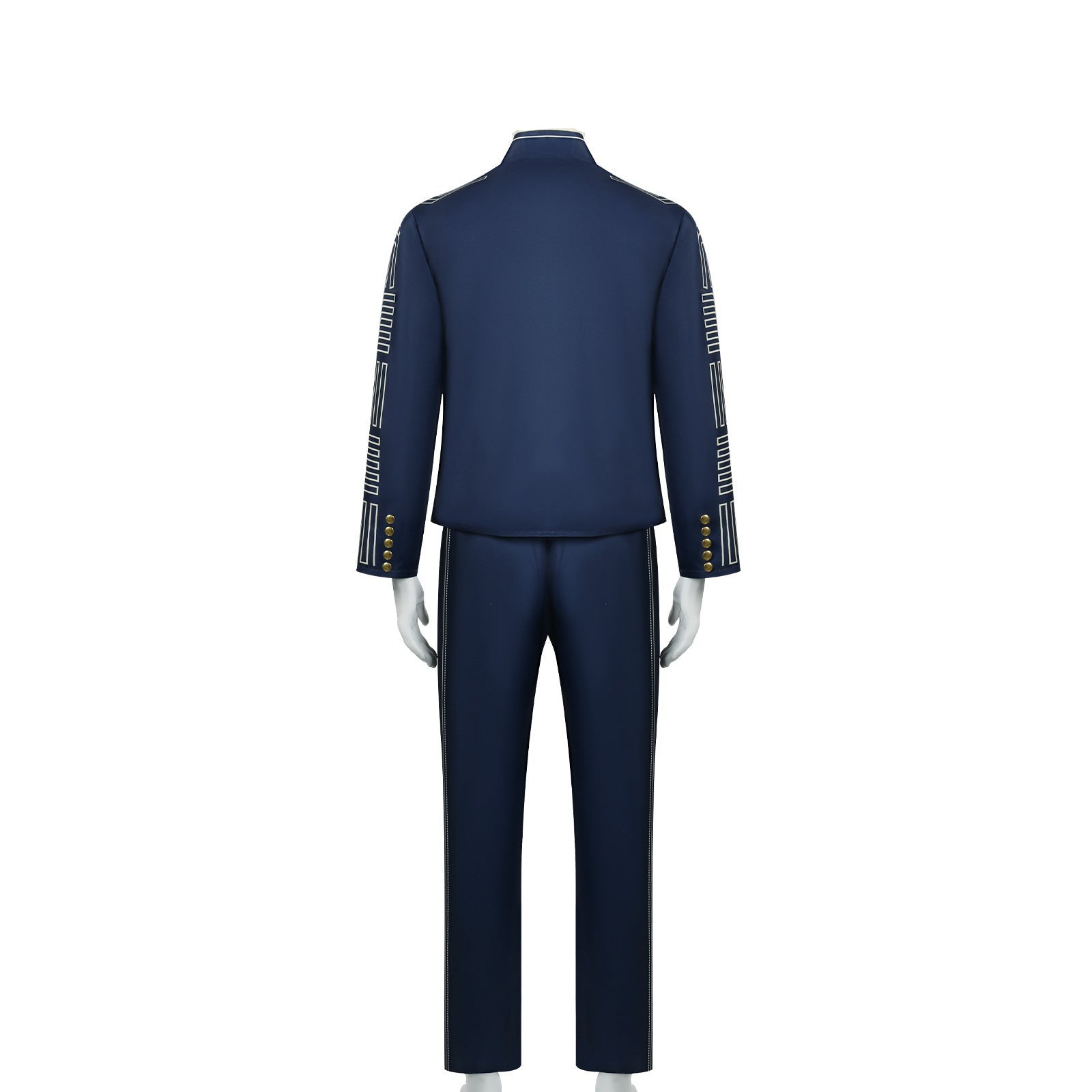 Mens Prince Costume Navy Tops Pants and Shirt Suit Cosplay Outfit