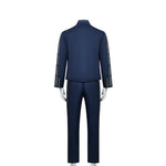 Mens Prince Costume Navy Tops Pants and Shirt Suit Cosplay Outfit