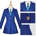 Adult Blue School Uniform Case Closed Outfit Anime Cosplay Costume for Halloween Party