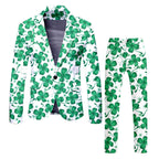 Mens Leprechaun Costume Saint Patricks Day Outift Tops and Pants 2pcs Suit for Carnival