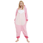 Adult Blue Alien Costume Cute Fluffy Experiment 626 Hooded Pajama for Sleepwear