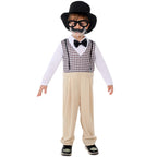 Boys 100th Day of School Outfit Kids Grandpa Costume Old Man Dress Up Suit