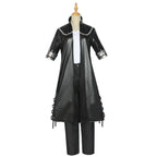 Mens Dabi Costume Villain Blueflame Outfit PU Leather Coat Pants and T-shirt 3pcs Suit