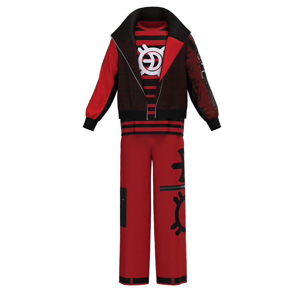 Victor Zombies Costume 3PCS Nightwalker Vampire Victor Cosplay Outfit Jacket T-shirt and Pants Full Set