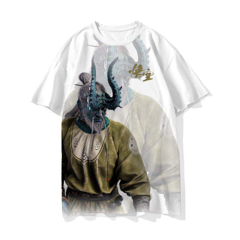 Black Myth: Wukong Tees Game Unisex Cosplay T-shirt  Black Myth Daily Shirt for Men and Women