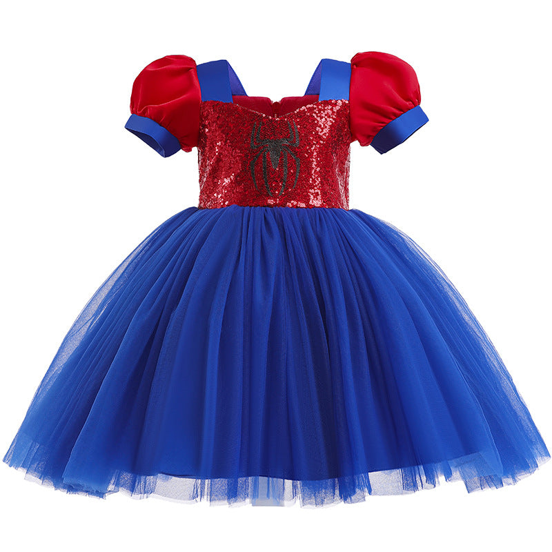 Baby Girl Gwen Dress Spider Sequin Ball Gown Party Dress for 24M-7 Years