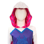 Girls Spider Costume Ghost Gwen Long Sleeve Spider Dress for Cosplay