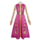 Girls Layla Princess Costume Rose Red Sleeveless Dress with Headband and Belt for Halloween Carnival