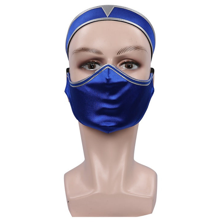 Ladies Princess Kitana Costume Classic Blue Retro Game Fighter Set for Cosplay Party