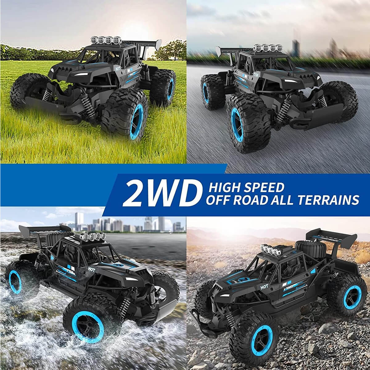 4WD RC Cars 2.4Ghz Off-Road Climbing Remote Control Truck Drift Racing Car For Kids