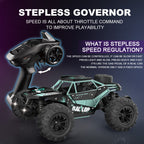 2023 New 1/16 RC Car Off Road High Speed Brushed Remote Control Car With LED Heading