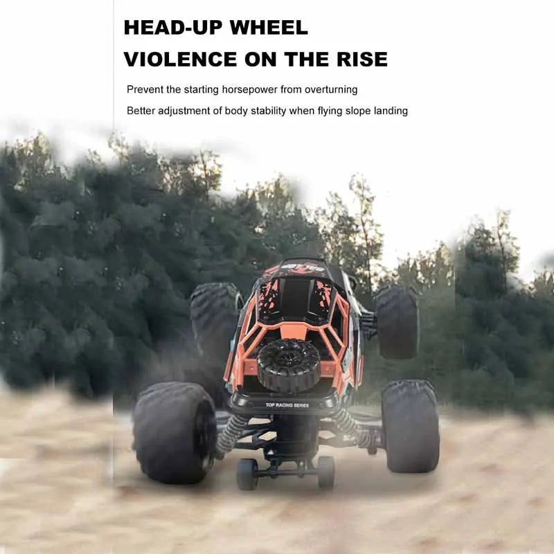 2023 New 1/16 RC Car Off Road High Speed Brushed Remote Control Car With LED Heading