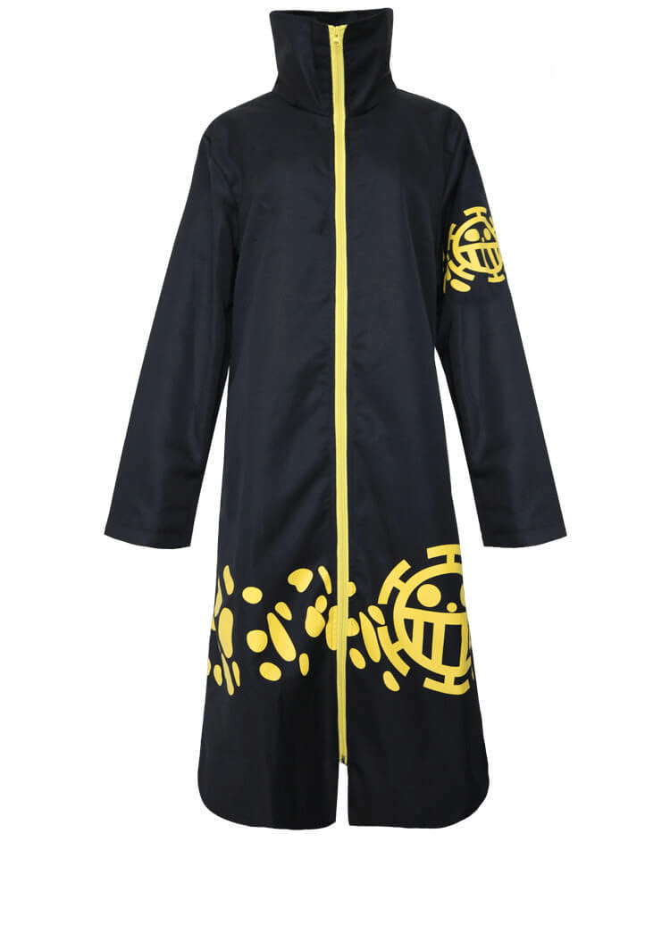 Surgeon of Death Costume Heart Pirate Doctor Long Coat with Spotted Plush Hat 2PCS Set