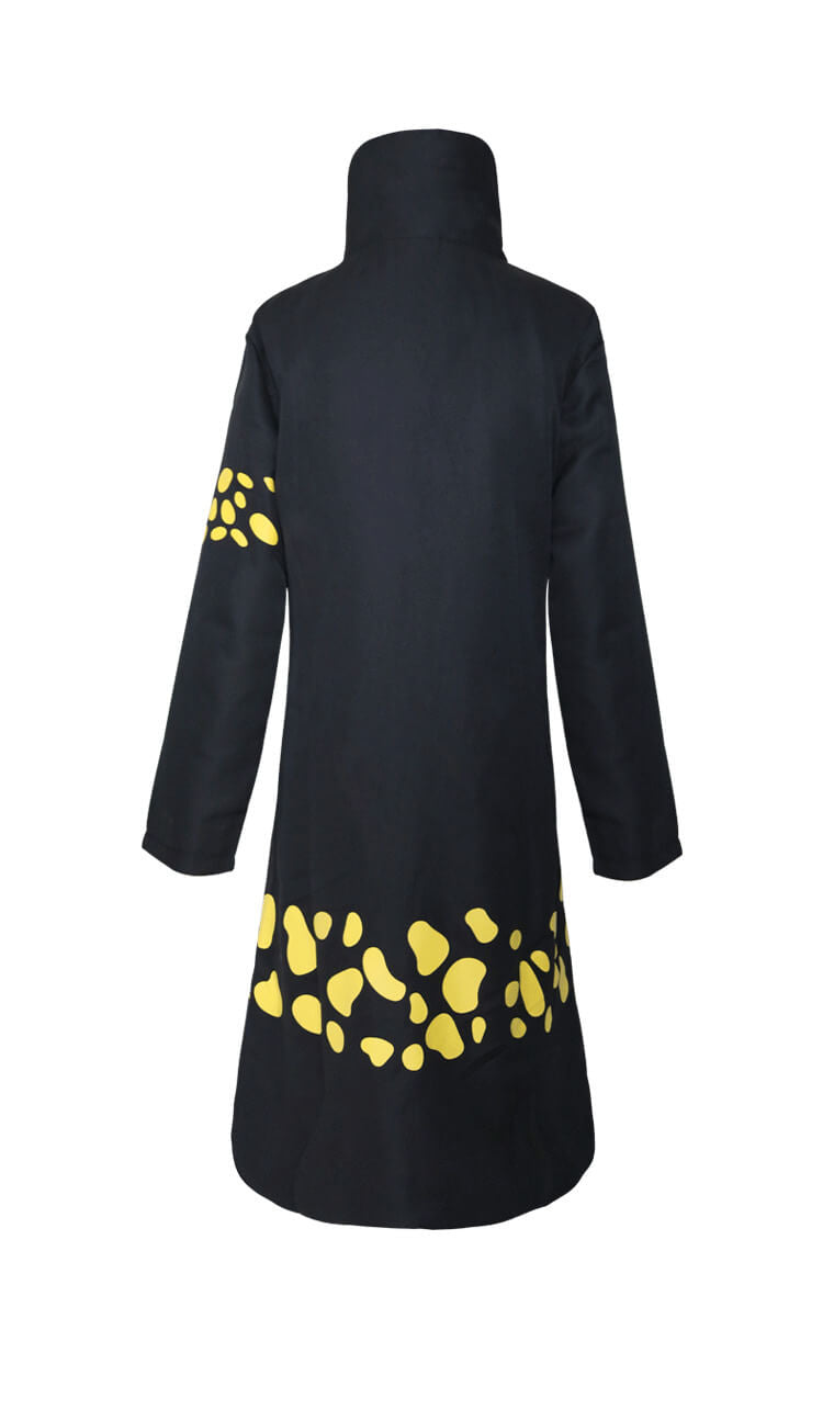 Surgeon of Death Costume Heart Pirate Doctor Long Coat with Spotted Plush Hat 2PCS Set