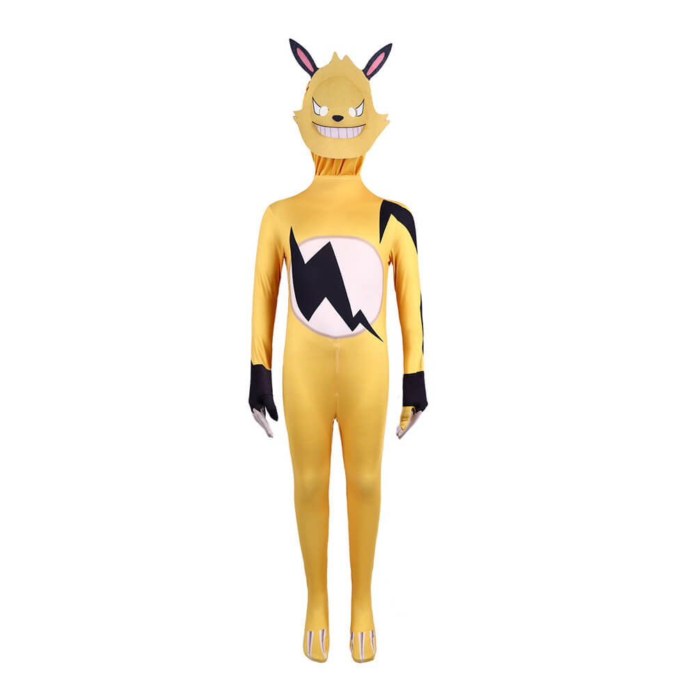 Palworld Costume Grizzbolt Cosplay Outfit Jumpsuit and Helmet 2pcs Suit for Kids Teens