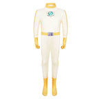 Peach Costume Girls Princess Outfit Super Brother Jumpsuit with Crown Gloves for Halloween Party