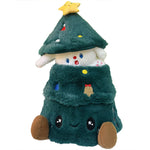 Plush Christmas Tree Doll with Movable Dog Doll Stuffed Animal Hide-and-Seek Interactive Toy Holiday Gift