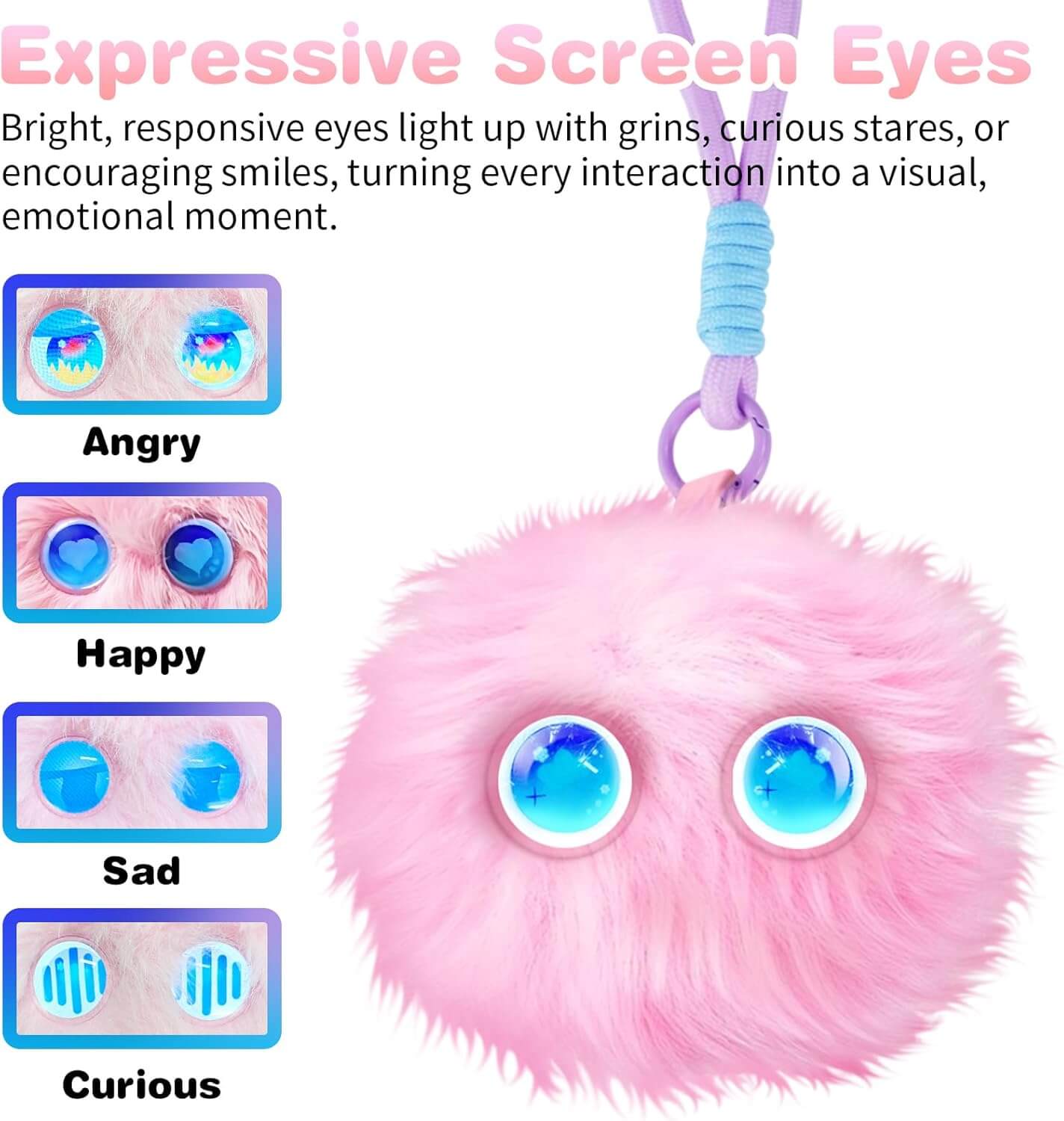 Plush Toy AI Stuffed Animals Keychain Smart Interactive Pet with Multilingual Dialogue and Storytelling Function